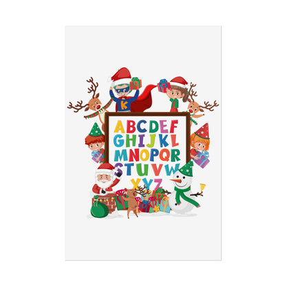 Rolled Posters - Christmas alphabet with super kiddo - [[{"value":"Wonderwear Kid"}]]