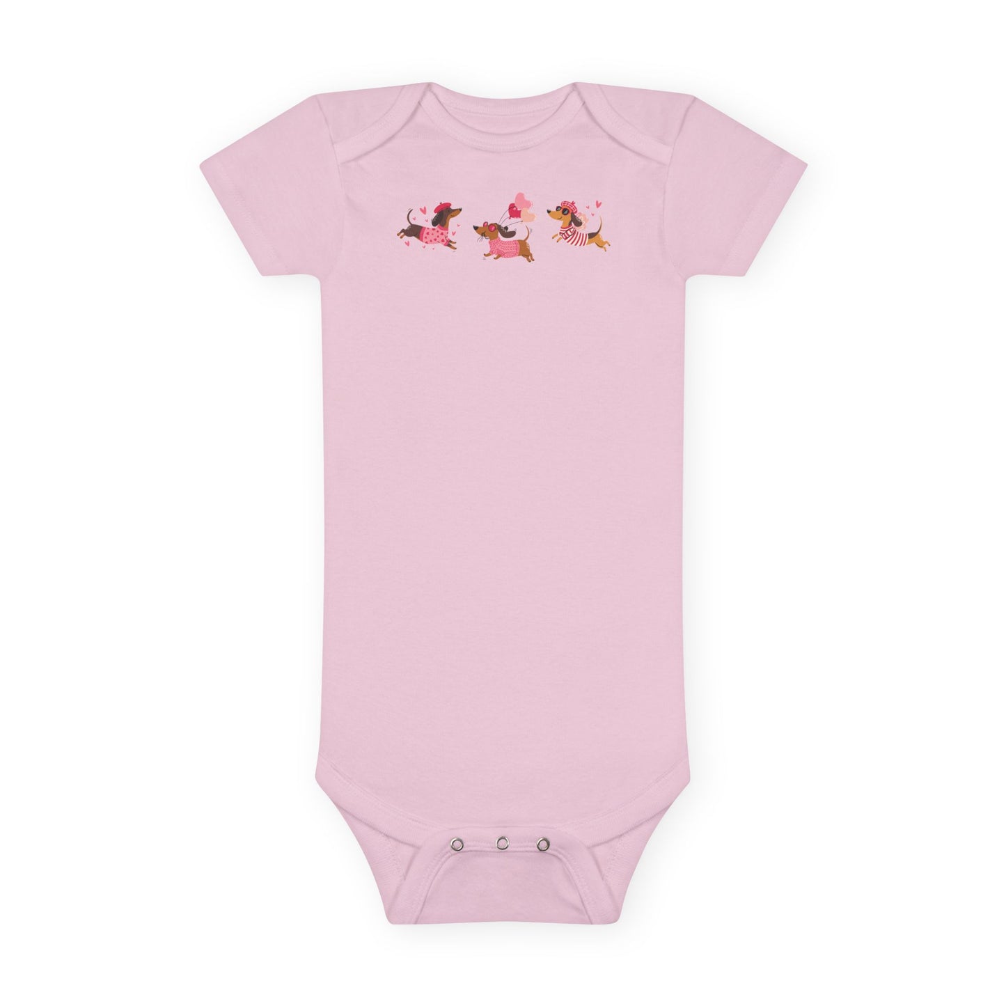 Infant Jersey One Piece - Valentines - Three Dachshund - [[{"value":"Wonderwear Kid"}]]