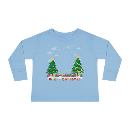 Toddler Long Sleeve Tee - Christmas and snowing - [[{"value":"Wonderwear Kid"}]]