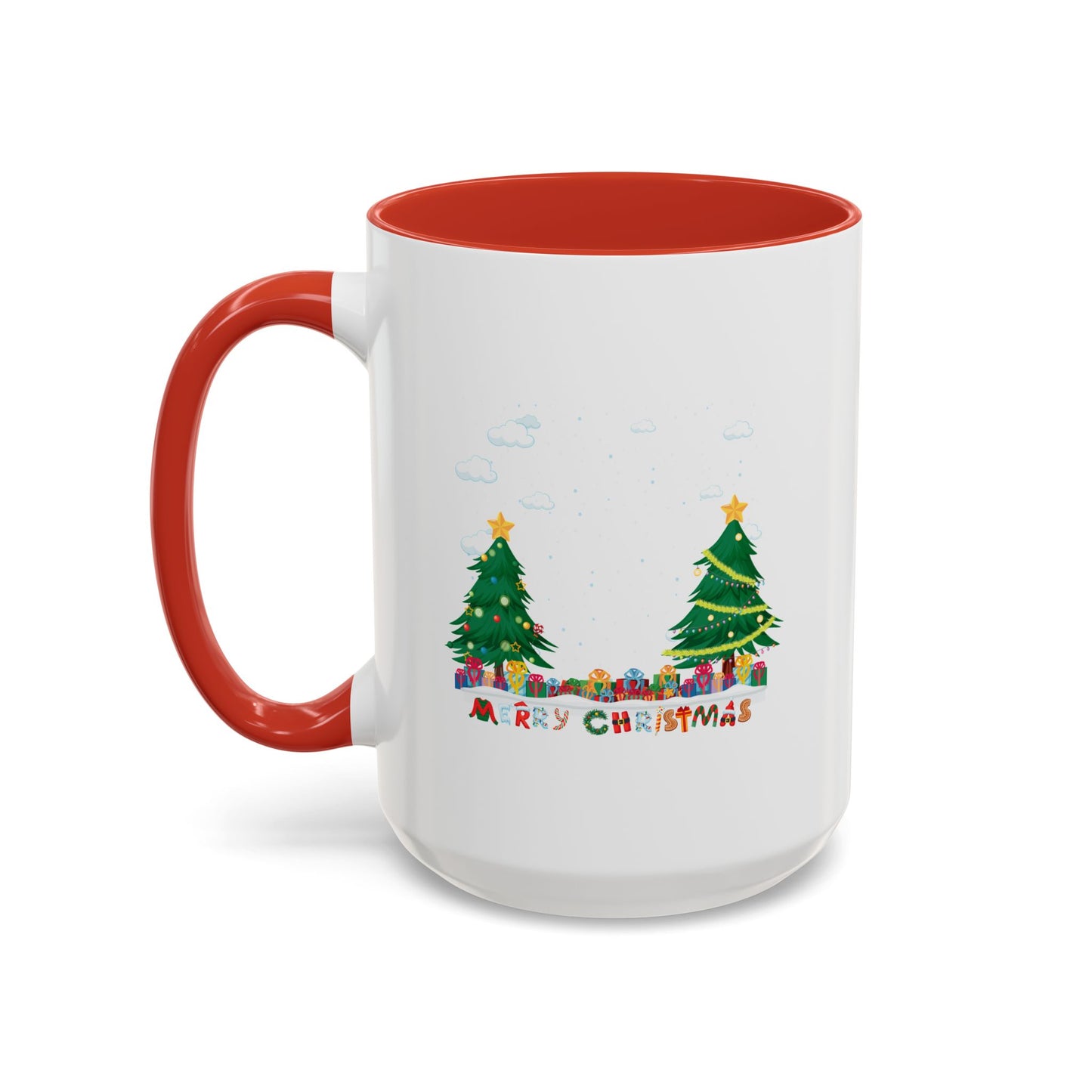 Accent Coffee Mug - Christmas and snowing