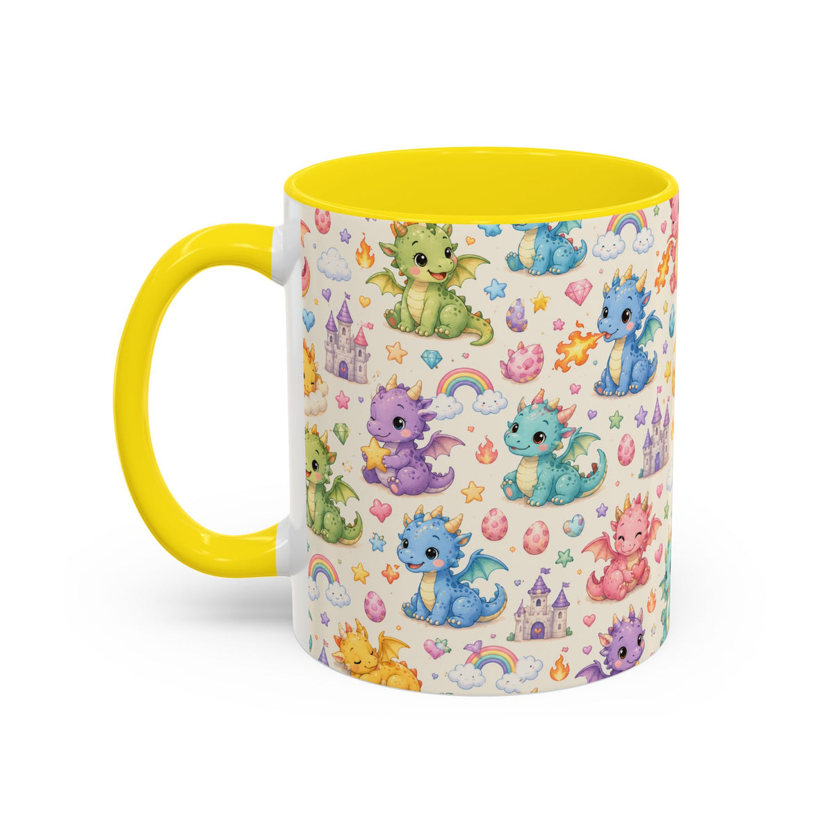 Accent Coffee Mug  (11/15 oz) - Baby Dragon Fantasy