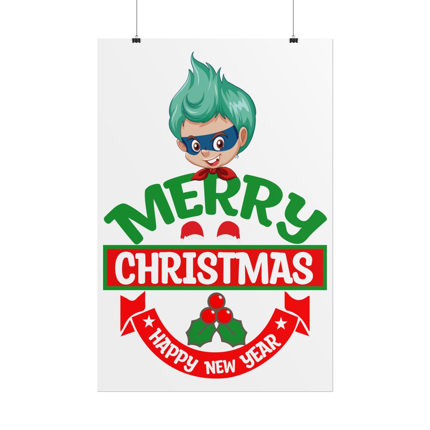 Rolled Posters - Merry chridtmas from super kiddo - [[{"value":"Wonderwear Kid"}]]