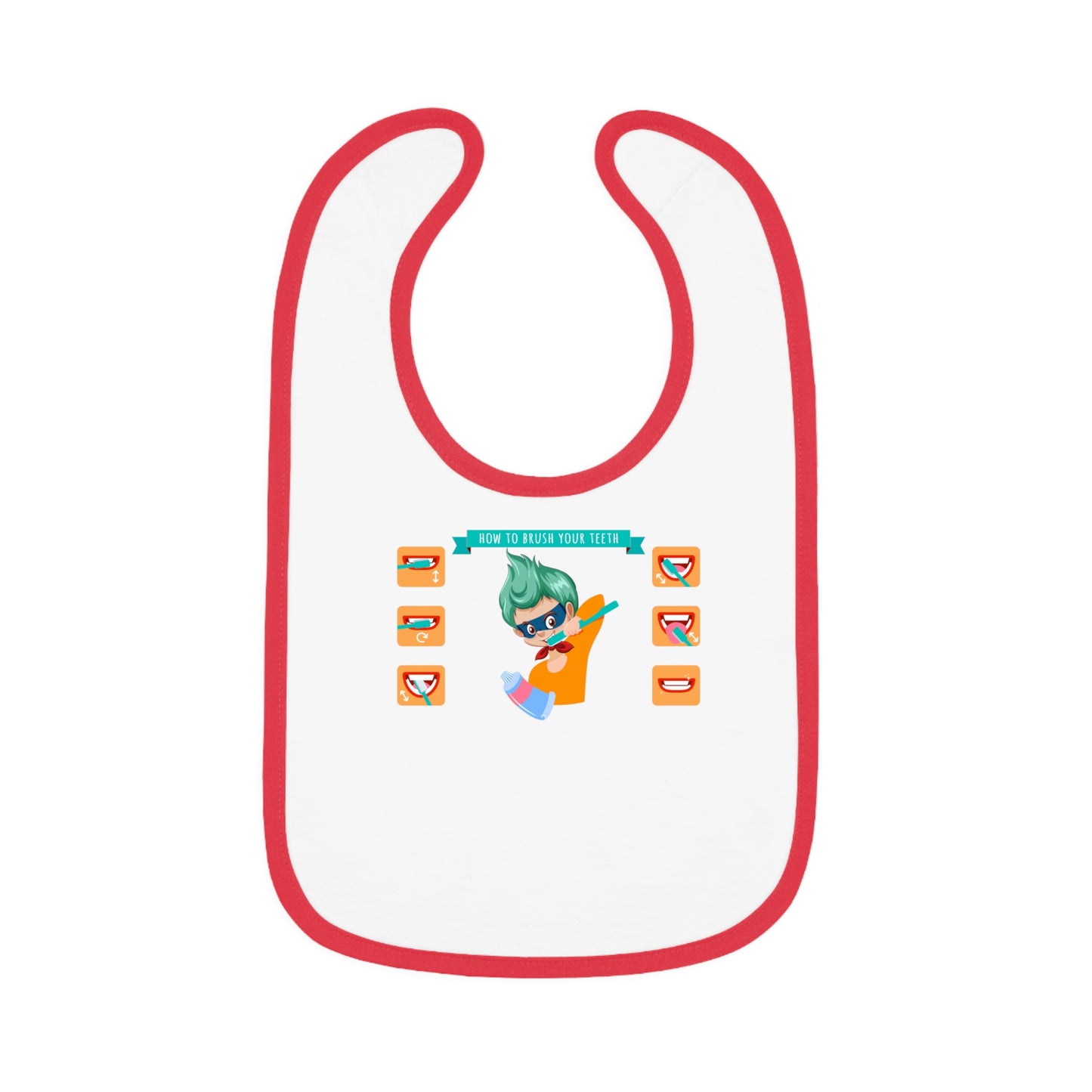 Baby Bib - Super kiddo how to brush teeth