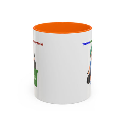 Accent Coffee Mug - Super kiddo taking trash out - [[{"value":"Wonderwear Kid"}]]