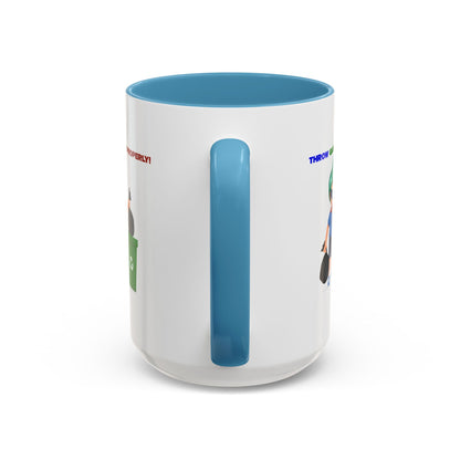 Accent Coffee Mug - Super kiddo taking trash out - [[{"value":"Wonderwear Kid"}]]