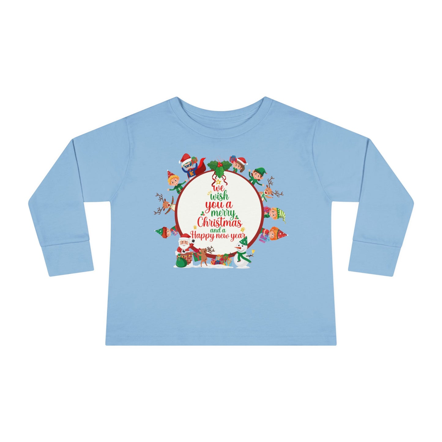 Toddler Long Sleeve Tee - We wish you a merry christmas - [[{"value":"Wonderwear Kid"}]]