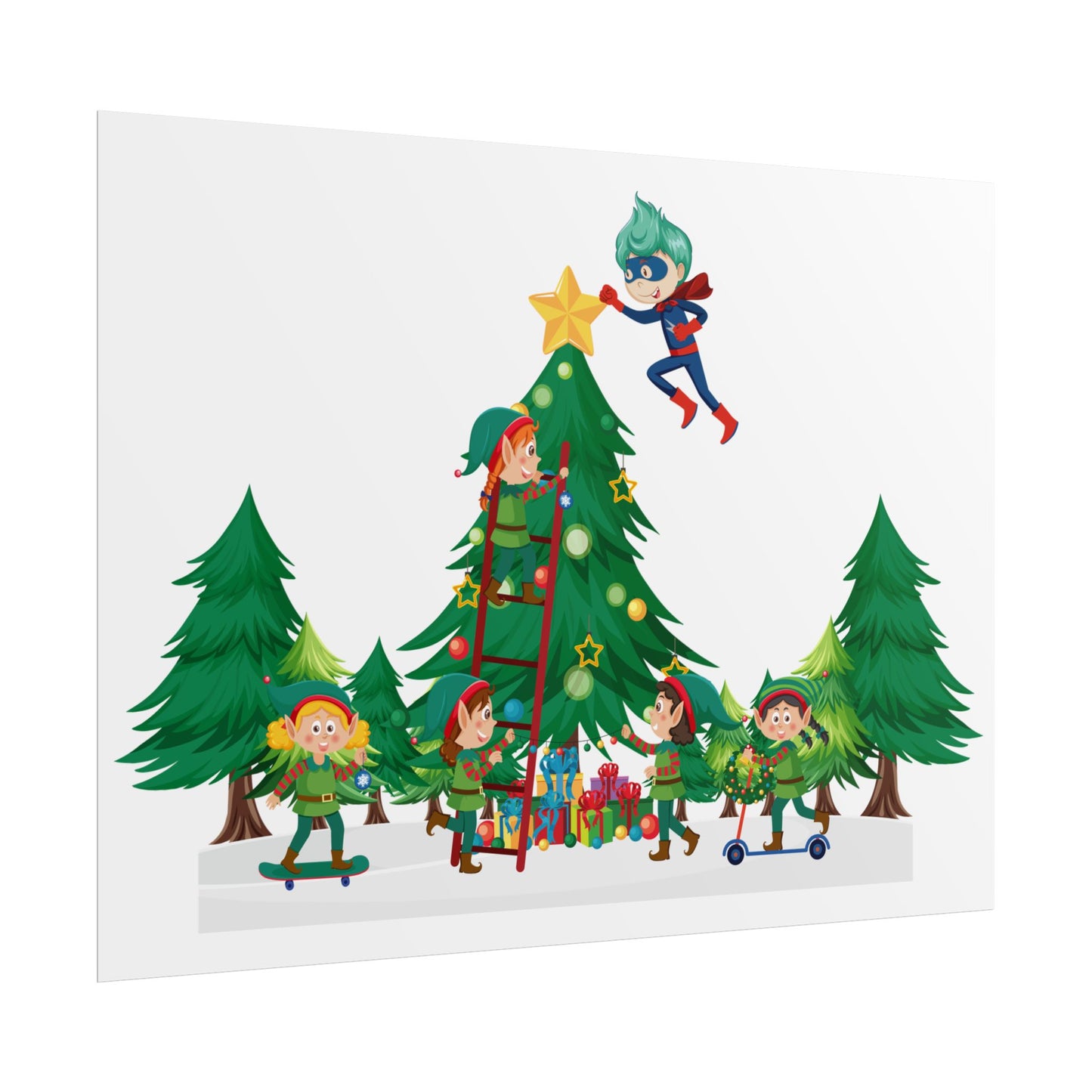 Rolled Posters - Super kiddo putting the stars - [[{"value":"Wonderwear Kid"}]]