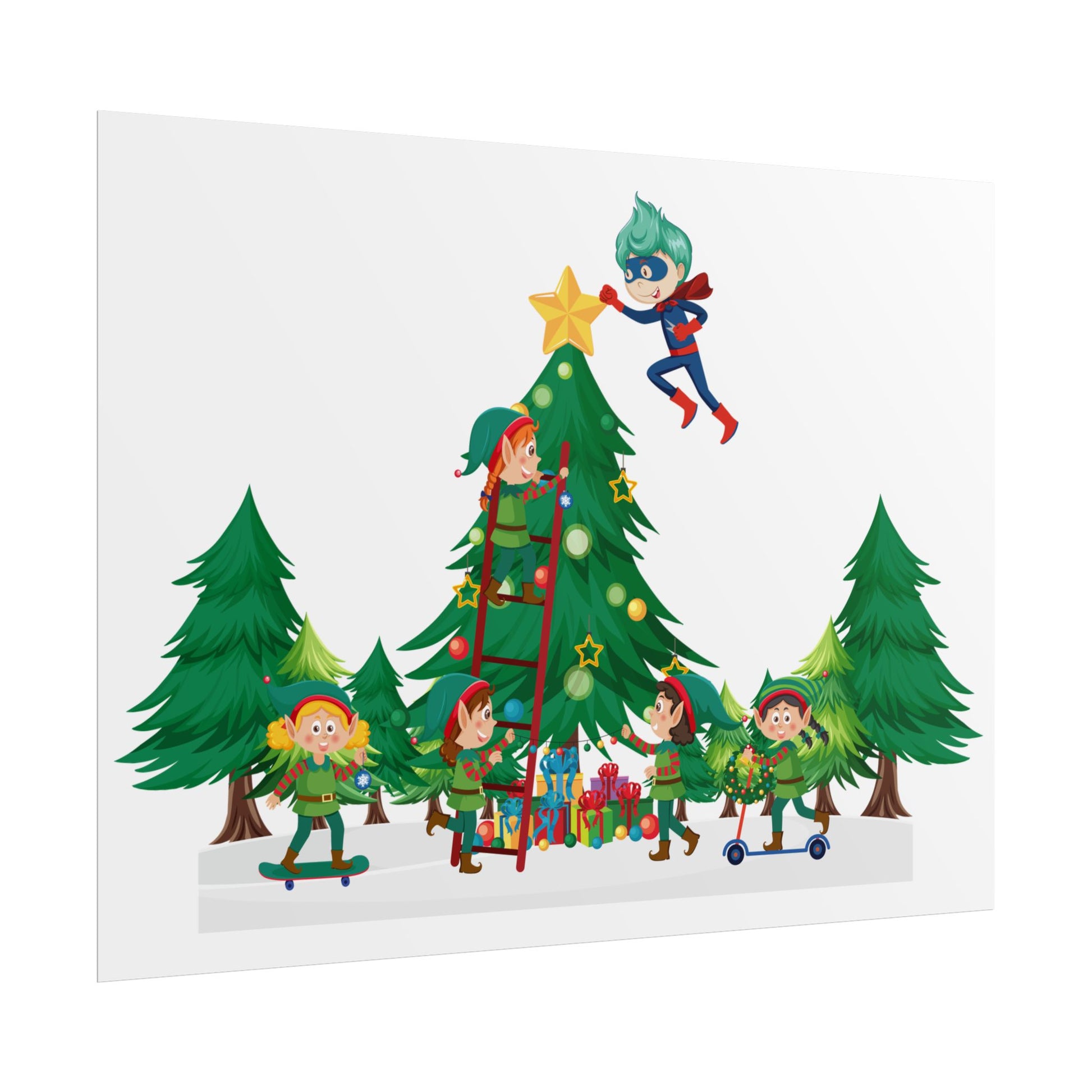 Rolled Posters - Super kiddo putting the stars - [[{"value":"Wonderwear Kid"}]]