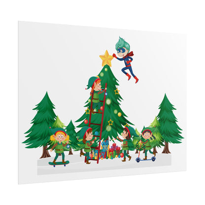 Rolled Posters - Super kiddo putting the stars - [[{"value":"Wonderwear Kid"}]]
