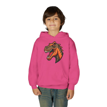 Youth Heavy Blend Hooded Sweatshirt -  Tyrannosaurus rex Printify