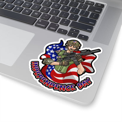 Kiss-Cut Stickers - Independence day Printify