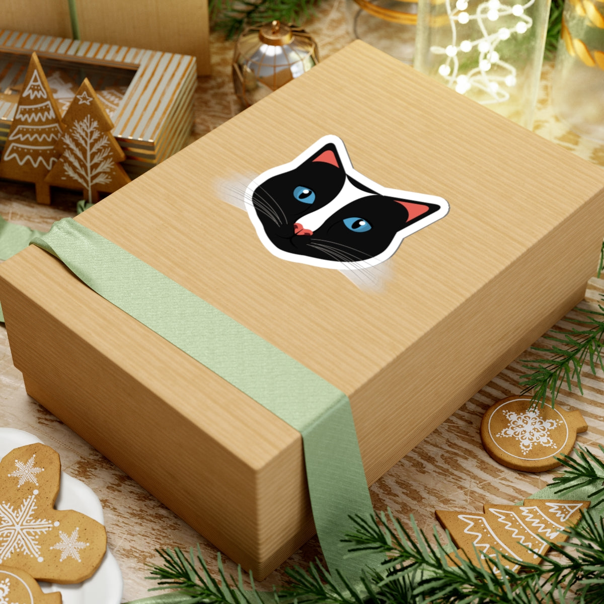 Kiss-Cut Stickers - Cute cat head