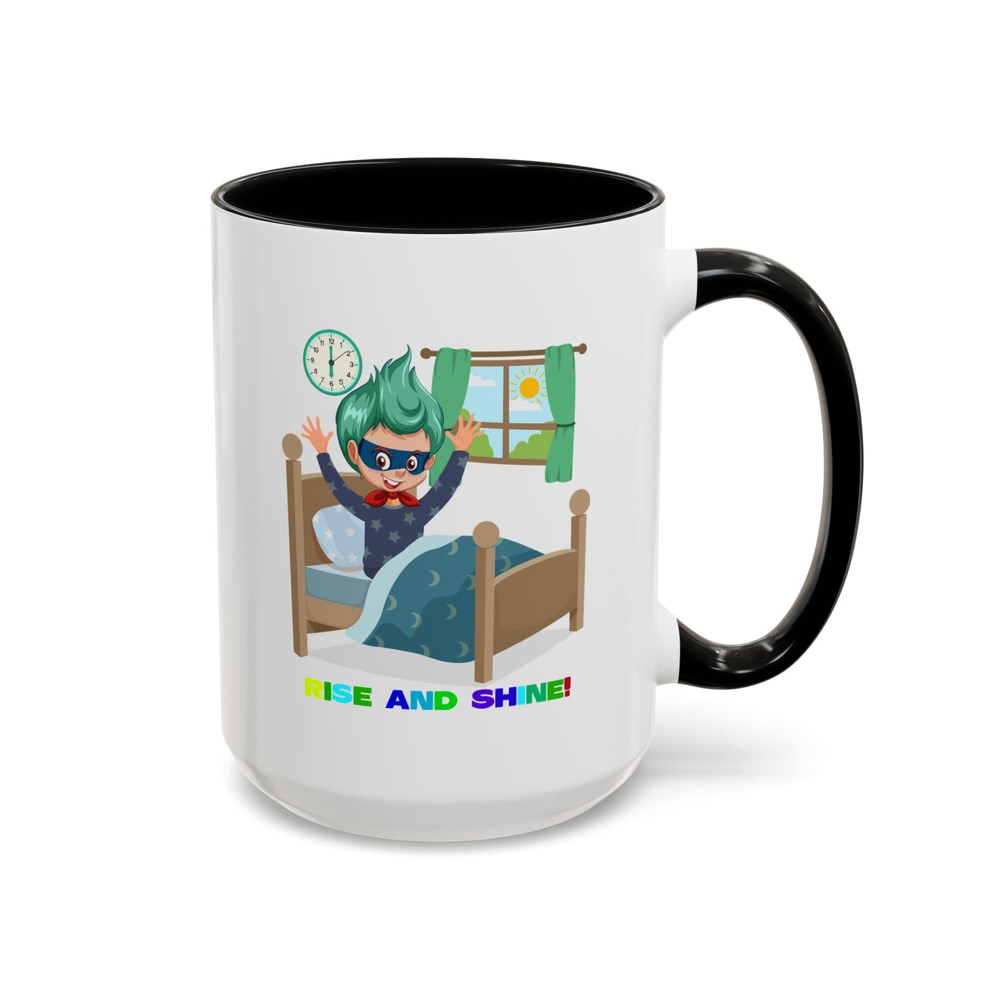 Accent Coffee Mug - Super kiddo teaches us to wake up early