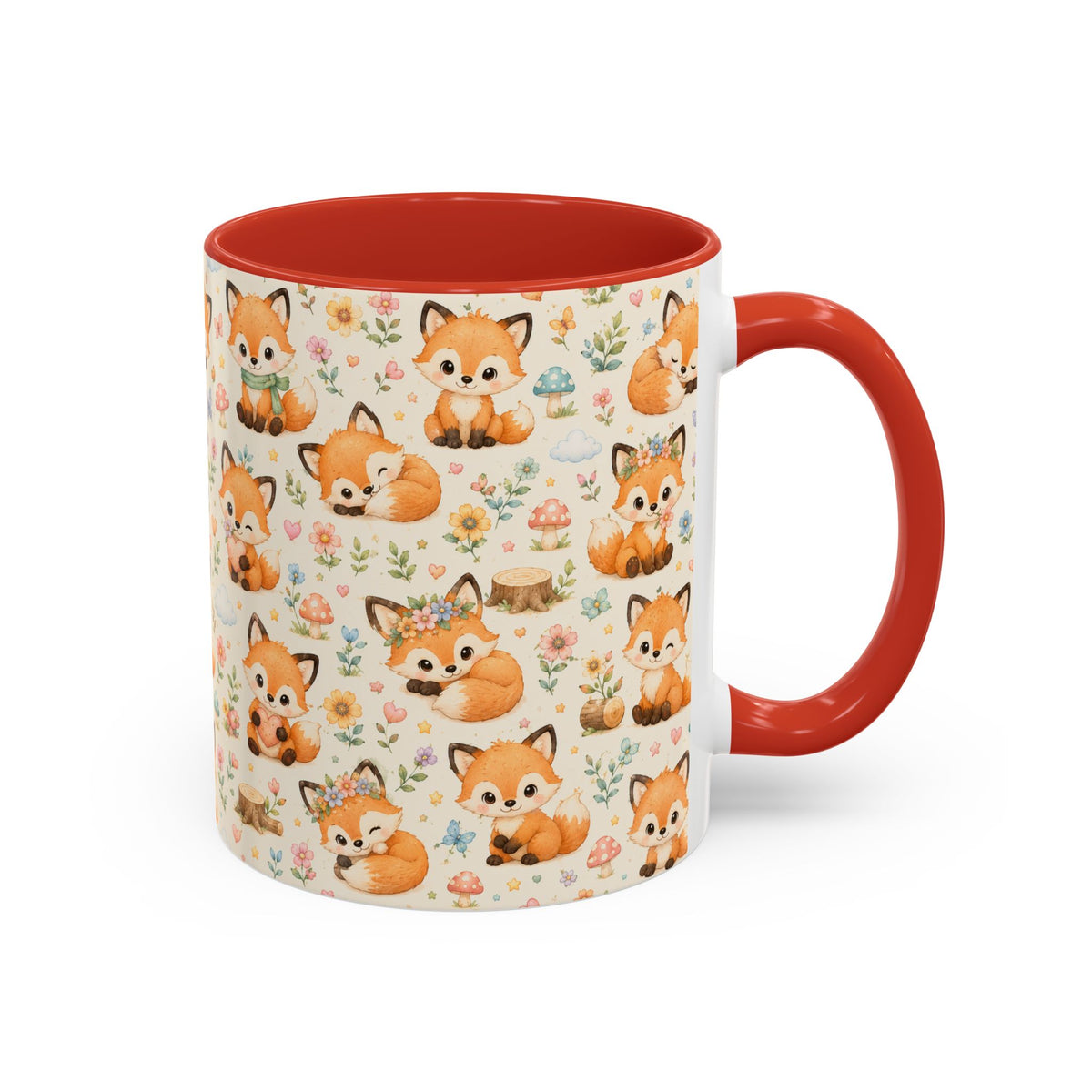 Accent Coffee Mug  (11/15 oz) - Baby foxes