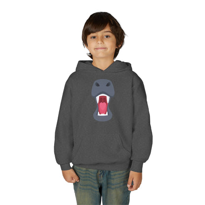 Youth Heavy Blend Hooded Sweatshirt -  Rhinos face Printify