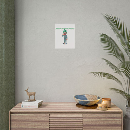 Rolled Posters - Super kiddo brushing teeth - [[{"value":"Wonderwear Kid"}]]