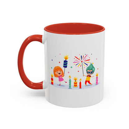 Accent Coffee Mug - Super kiddo lighting fireworks - [[{"value":"Wonderwear Kid"}]]