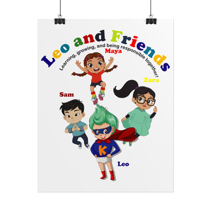 Rolled Posters - Leo & Friends - Learning and growing - [[{"value":"Wonderwear Kid"}]]