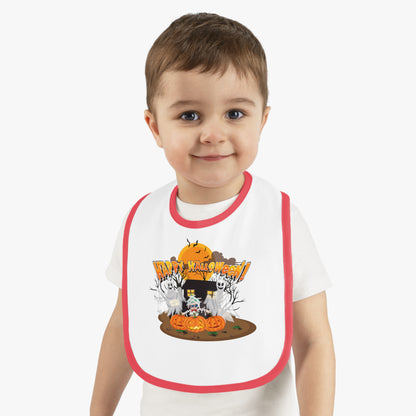 Baby Bib - Super kiddo with ghost - [[{"value":"Wonderwear Kid"}]]