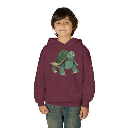Youth hoodie with adorable turtle design Printify