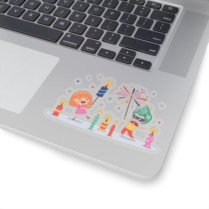Kiss-Cut Stickers - Super kiddo lighting fireworks - [[{"value":"Wonderwear Kid"}]]