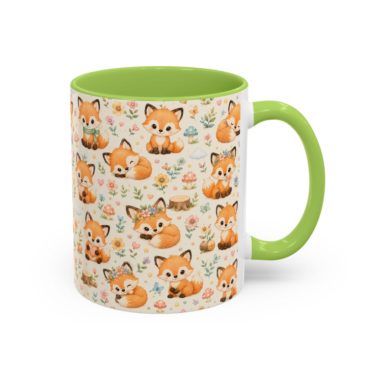 Accent Coffee Mug  (11/15 oz) - Baby foxes