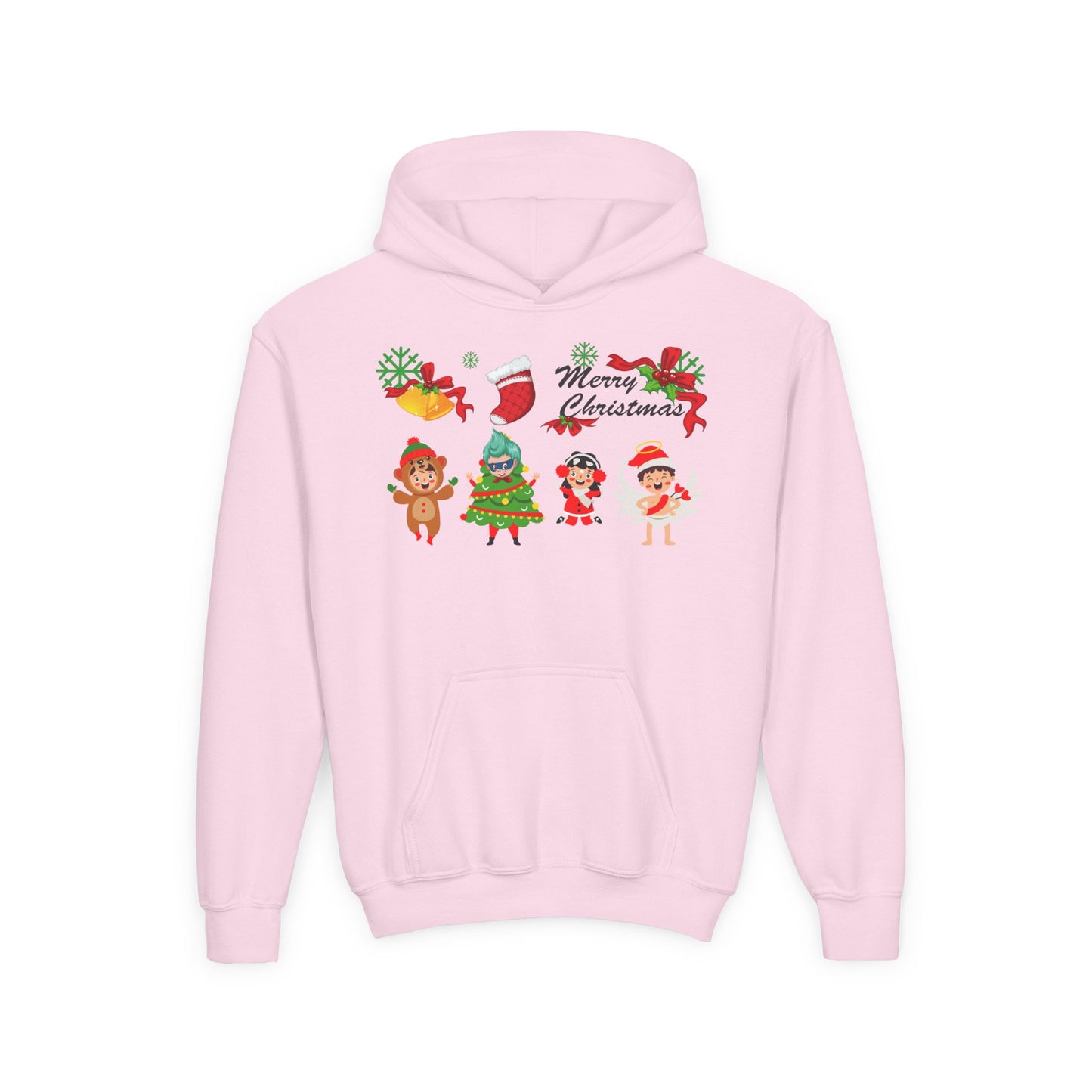 Youth Heavy Blend Hooded Sweatshirt - Merry christmas from super kid