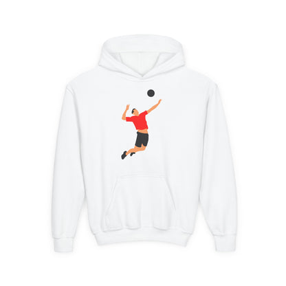 Youth Heavy Blend Hooded Sweatshirt - Volleyball Printify