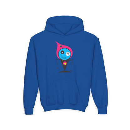 Youth Heavy Blend Hooded Sweatshirt -  Fire monster Printify