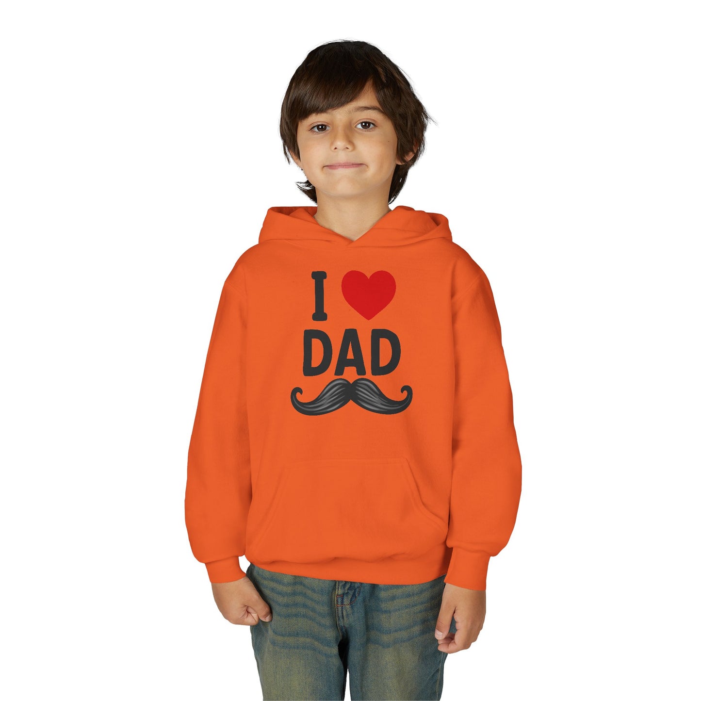 Youth Heavy Blend Hooded Sweatshirt - I love dad