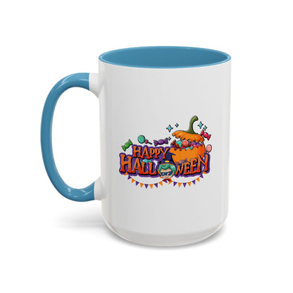 Accent Coffee Mug - Happy halloween banner Printify