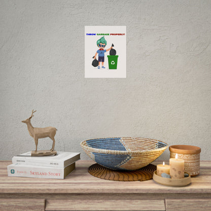 Rolled Posters - Super kiddo taking trash out - [[{"value":"Wonderwear Kid"}]]