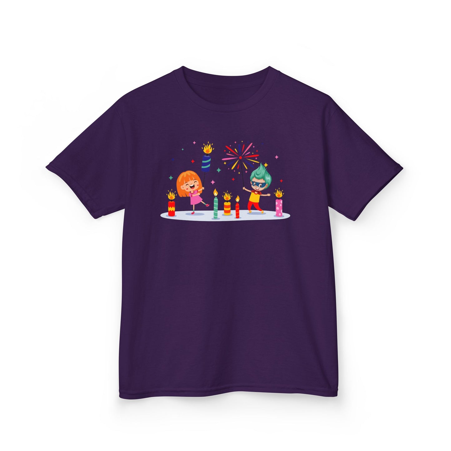 Kids Heavy Cotton™ Tee - Super kiddo lighting fireworks - [[{"value":"Wonderwear Kid"}]]