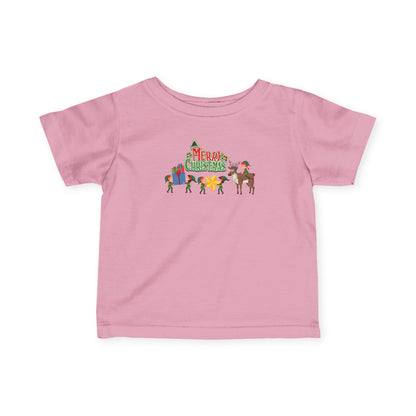 Infant Fine Jersey Tee - Merry christmas and reindeer - [[{"value":"Wonderwear Kid"}]]