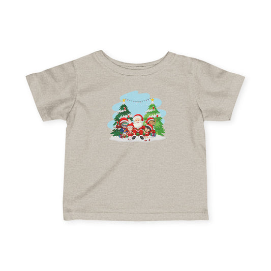 Infant Fine Jersey Tee - Super kiddo with santa claus - [[{"value":"Wonderwear Kid"}]]