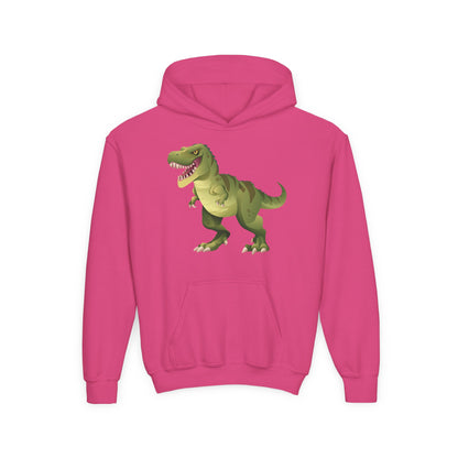 Youth Heavy Blend Hooded Sweatshirt - Tyrannosaurus Printify