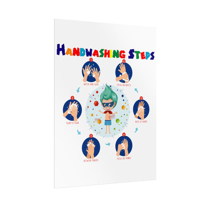 Rolled Posters - Super kiddo how to wash hand properly - [[{"value":"Wonderwear Kid"}]]