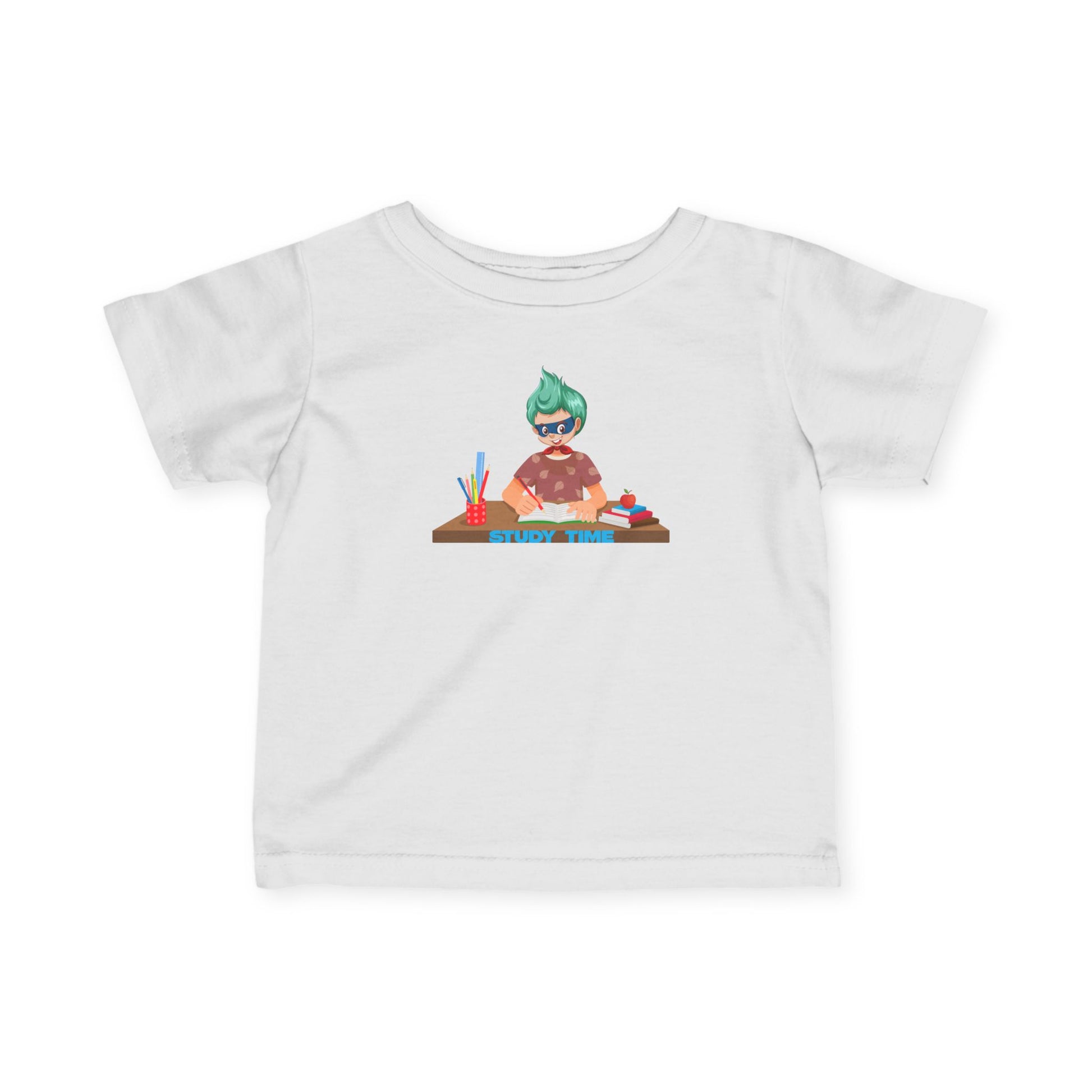 Infant Fine Jersey Tee - Super kiddo studying - [[{"value":"Wonderwear Kid"}]]
