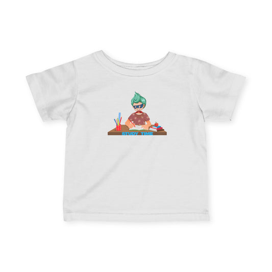 Infant Fine Jersey Tee - Super kiddo studying - [[{"value":"Wonderwear Kid"}]]