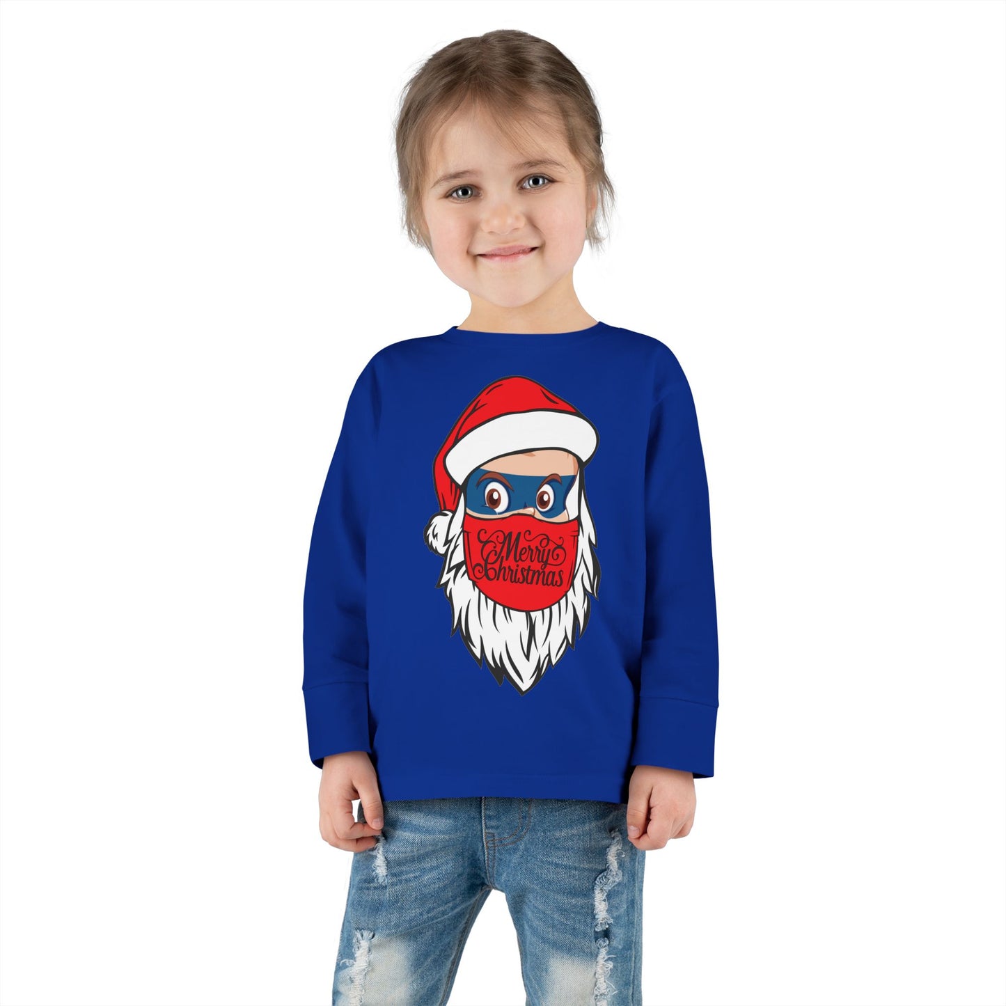 Toddler Long Sleeve Tee - Santa Super kiddo - [[{"value":"Wonderwear Kid"}]]