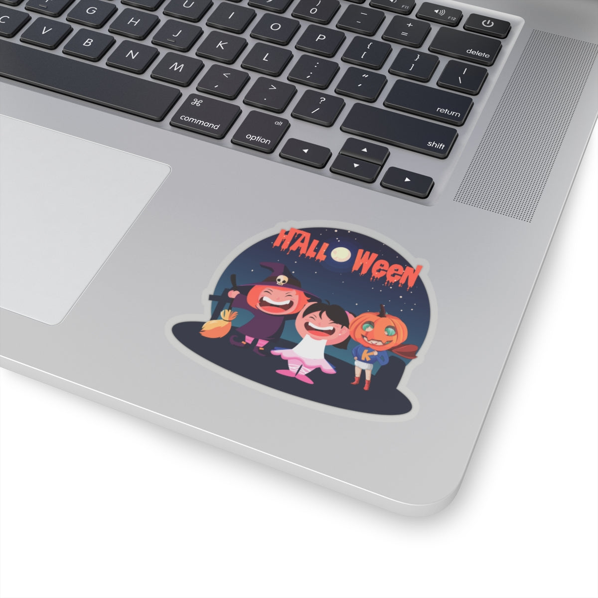 Kiss-Cut Stickers - Super kiddo wearing pumpkin - [[{"value":"Wonderwear Kid"}]]