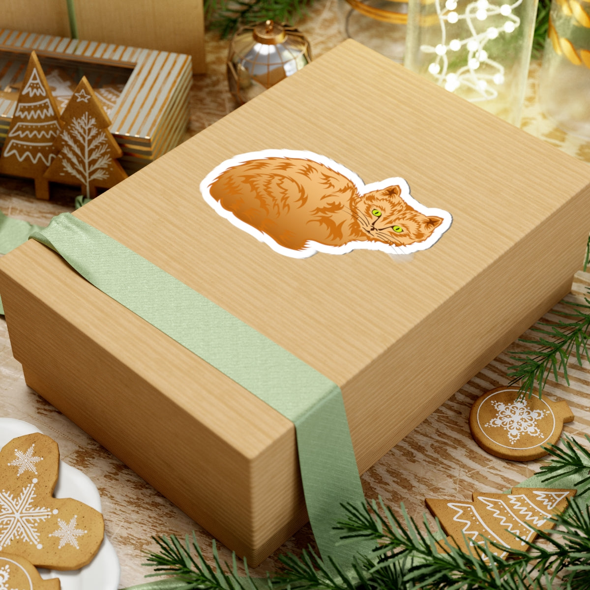 Kiss-Cut Stickers - Cute ginger cat