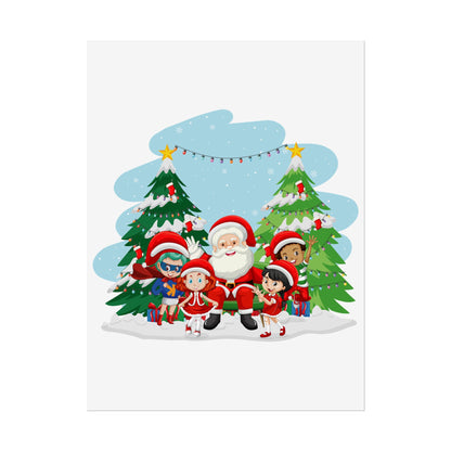 Rolled Posters - Super kiddo with santa claus - [[{"value":"Wonderwear Kid"}]]