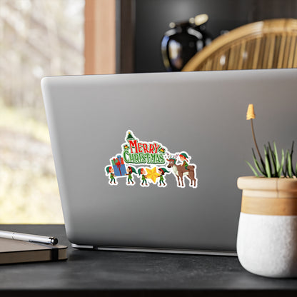 Christmas Kiss-Cut Vinyl Decals – Merry christmas and reindeer - [[{"value":"Wonderwear Kid"}]]