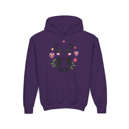 Youth Heavy Blend Hooded Sweatshirt - Charming panda Printify