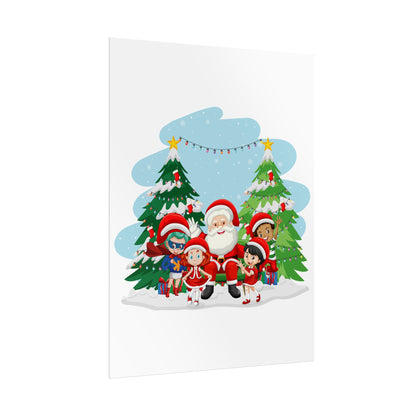 Rolled Posters - Super kiddo with santa claus - [[{"value":"Wonderwear Kid"}]]