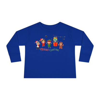 Toddler Long Sleeve Tee - Merry christmas by super kiddo and friends - [[{"value":"Wonderwear Kid"}]]