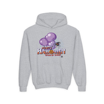 Youth Heavy Blend Hooded Sweatshirt - Happy holloween - spider kiddo - [[{"value":"Wonderwear Kid"}]]