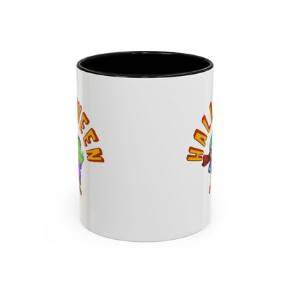 Accent Coffee Mug - Holloween with super kiddo Printify