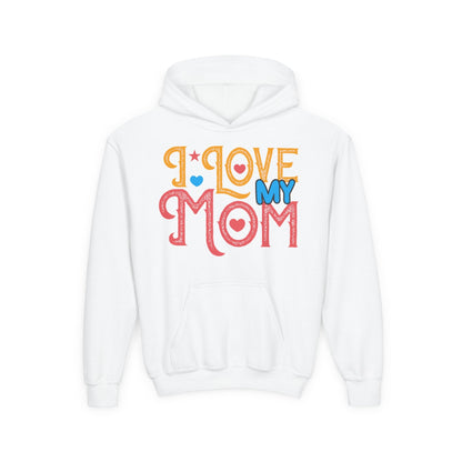Youth Heavy Blend Hooded Sweatshirt -  I love my Mommy Printify